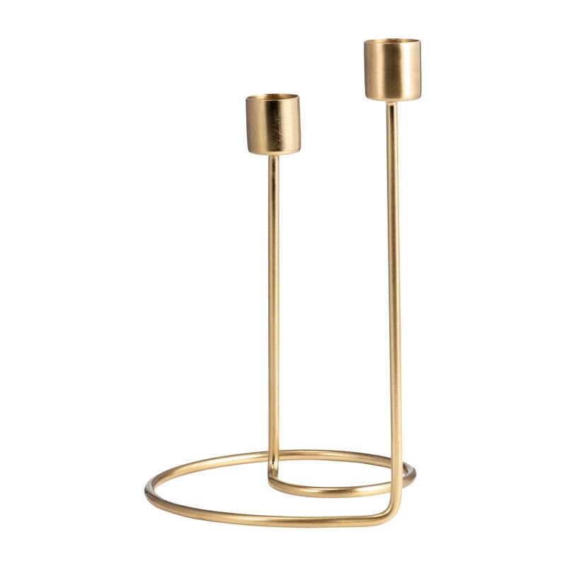 Decorative Sculptural Wire Double Taper Candle Holder