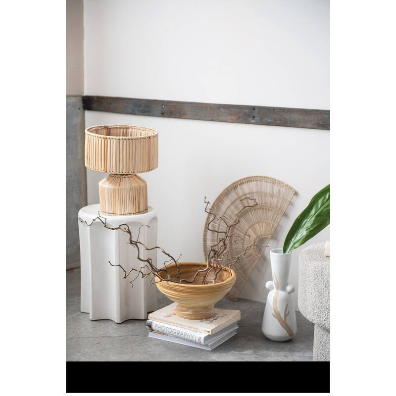 Sculpted Stoneware Stool or Side Table