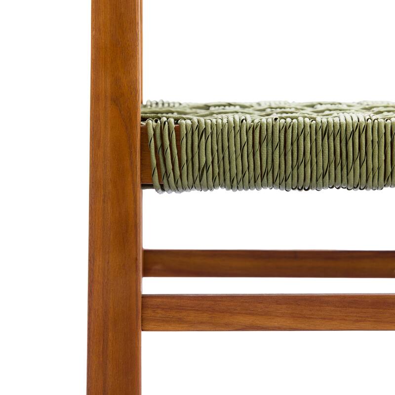 Christopher Knight Home - Acacia Wood Outdoor Patio Dining Chairs with Wicker (Set of 2)