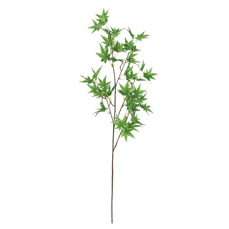 Set of 2 Artificial Japanese Maple Leaf Stem Plant Greenery Spray Branch 40in - 40" L x 12" W x 8" DP