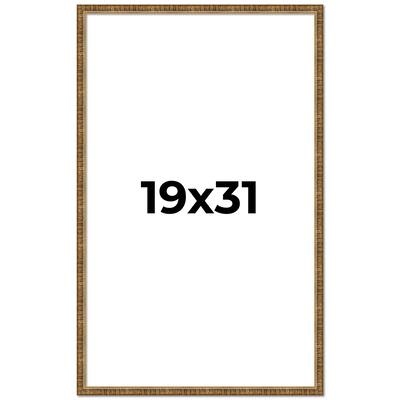 19x31 Frame Gold Solid Wood Picture Frame - Complete Modern Photo