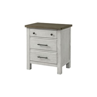 Timber Ridge 3-Drawer Wood Nightstand, Weathered Washed Sierra