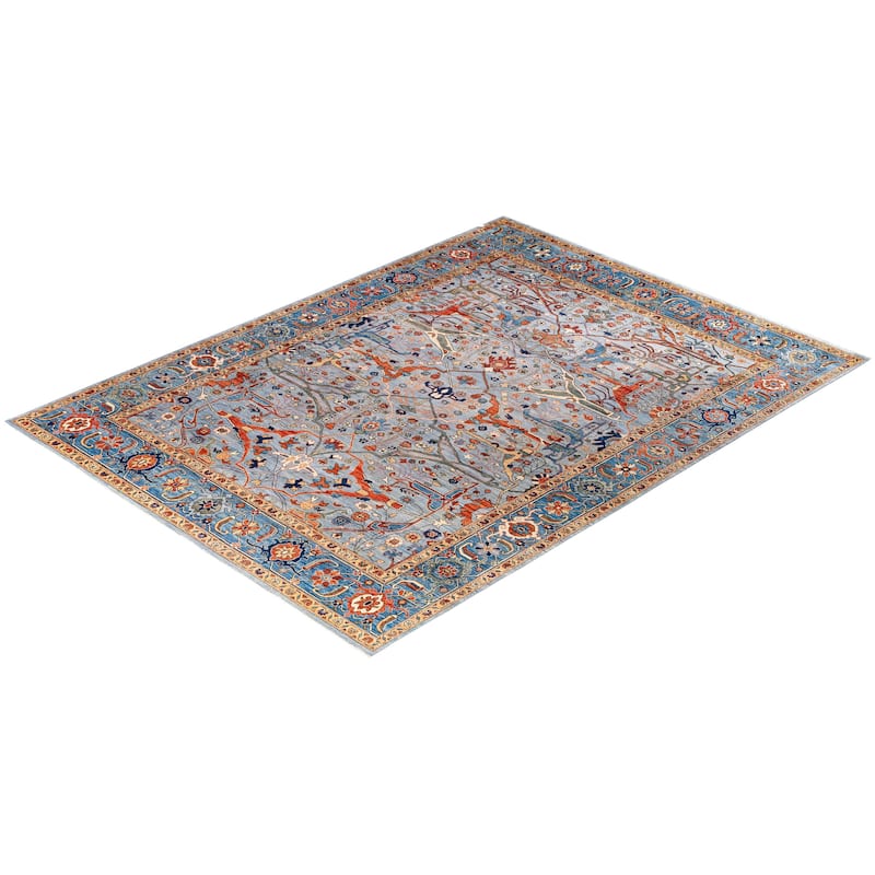 Serapi One-of-a-Kind Hand-Knotted Area Rug - Gray - 8' 10" x 11' 11"