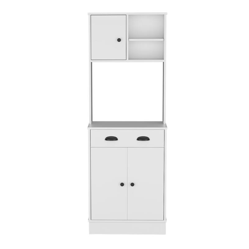 Kitchen Pantry with 3-Doors Storage Cabinet and Drawer for Kitchen, Living Room and Dinning