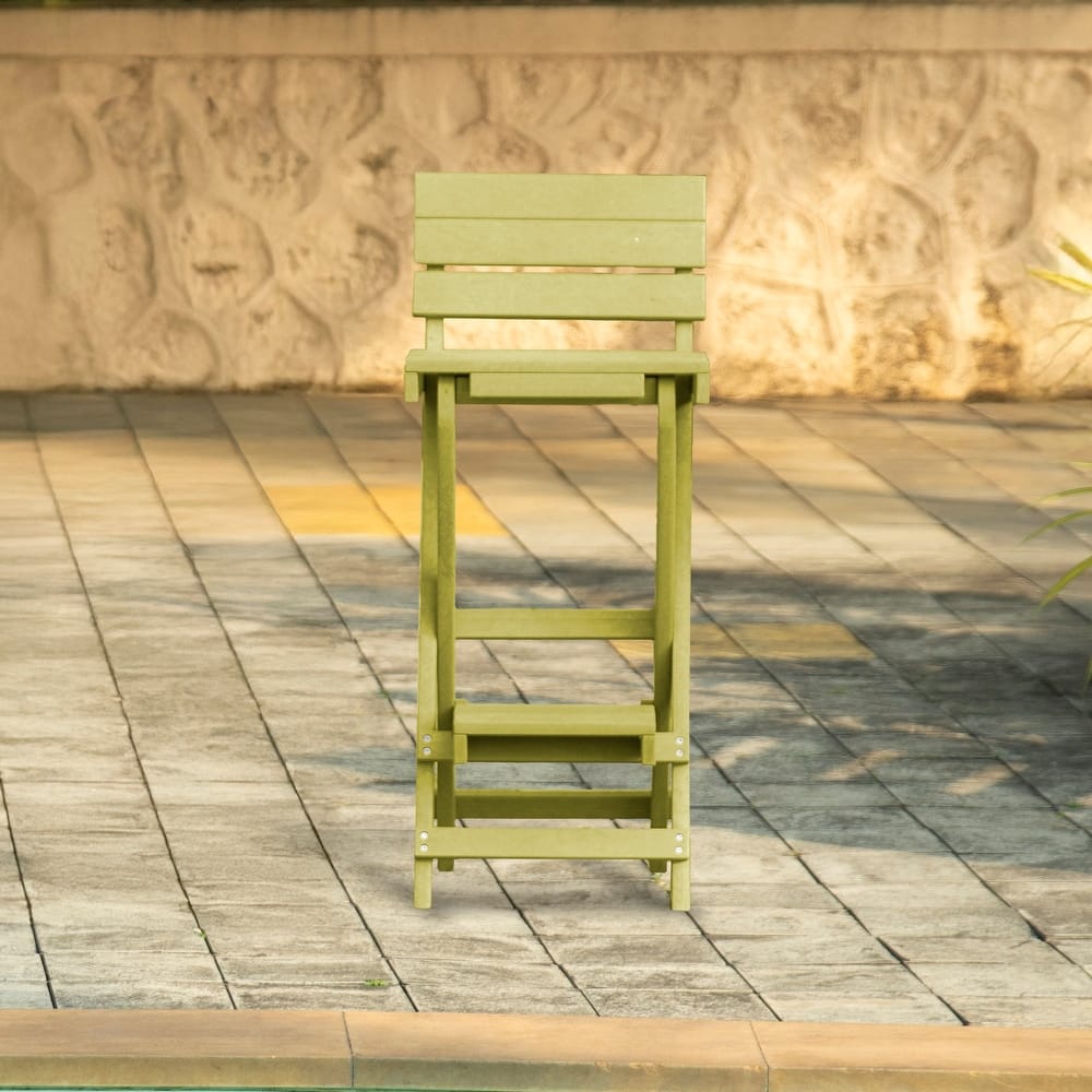 Harbor Point Fully Assembled All-Weather Recycled HDPE Outdoor Folding Bar Stool