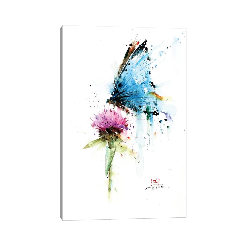 iCanvas "Butterfly & Thistle" by Dean Crouser Canvas Print