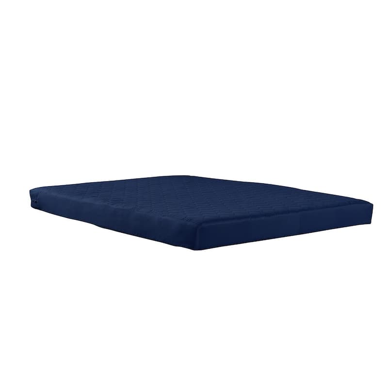 DHP Dana 6 Inch Quilted Mattress with Removable Cover and Thermobonded Polyester Fill - Blue - Full
