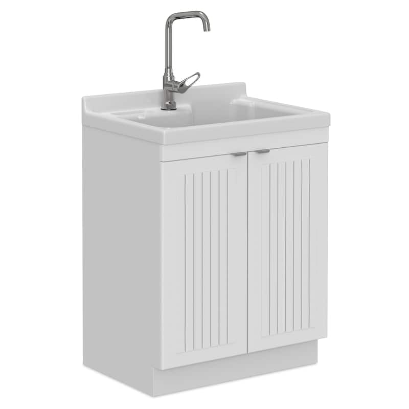 WYNDENHALL Bishop Laundry Cabinet with Faucet and Sink