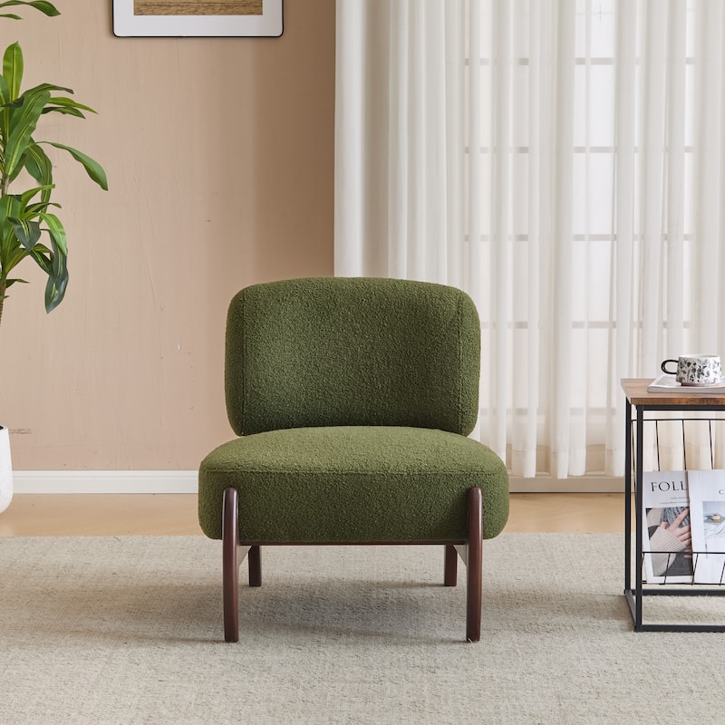 Modern Boucle Lounge Chair