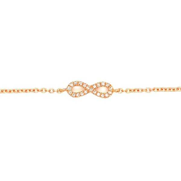 Kabella Gold Diamond Infinity Bracelet Adjustable length. Opens flyout.