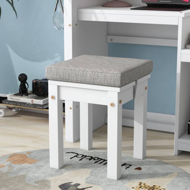 House-Shaped Kids Desk with a cushion stool