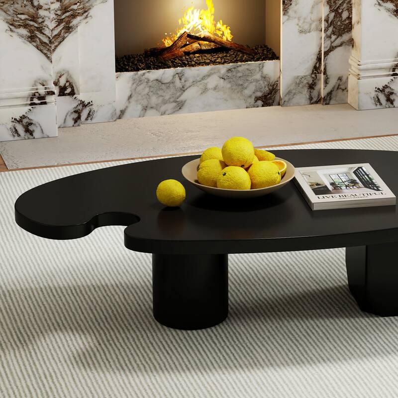 Modern 51" Coffee Table, Minimalism Wood table, Special Shaped