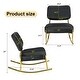 preview thumbnail 32 of 44, Roomfitters Teddy Suede Rocking Chair with Gold Legs, Cushioned Modern Accent Chair for Living Room or Office