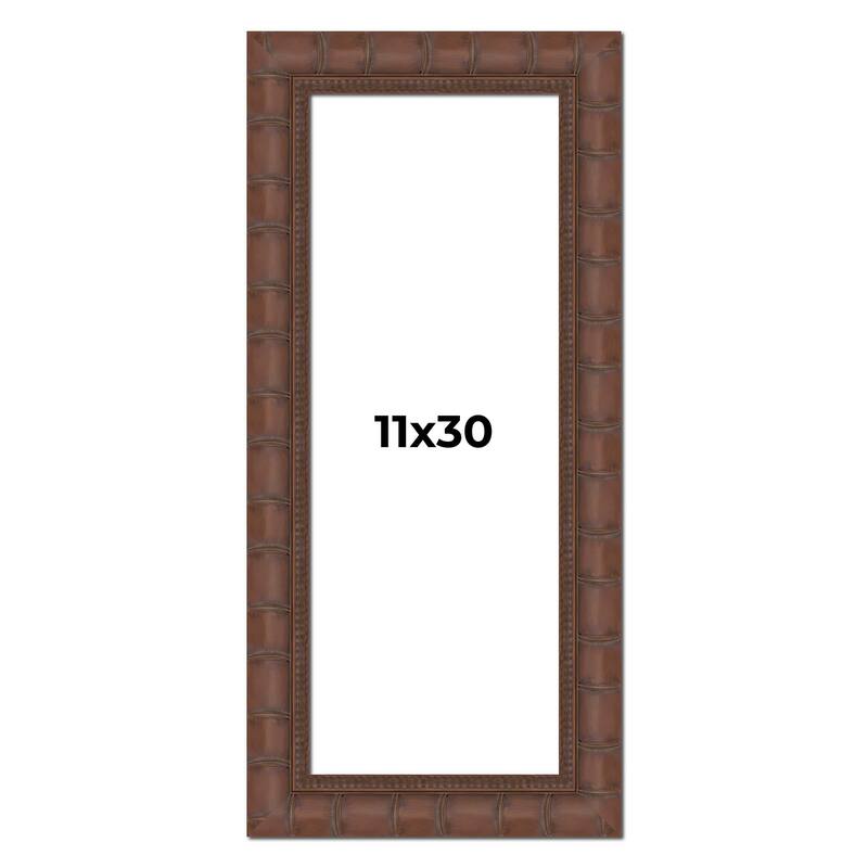 11x30 Frame Pewter Solid Wood Picture Frame Width 1.625 Inches | Interior Frame Depth 0.6875 Inches