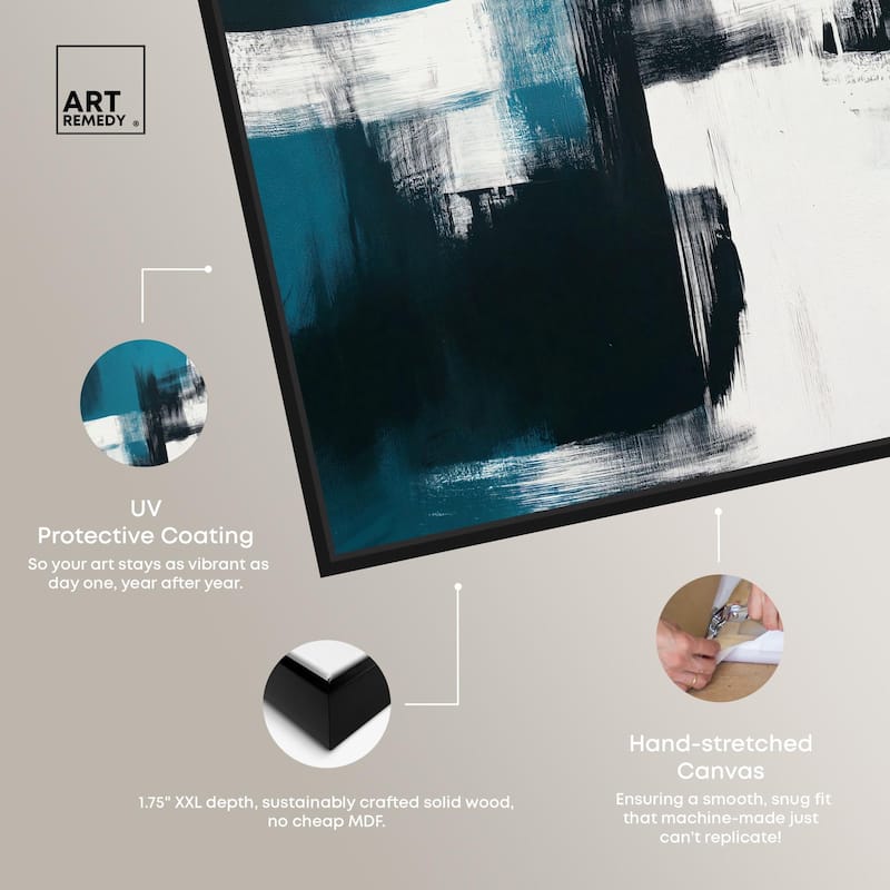 Weight of Teal Canvas by Art Remedy