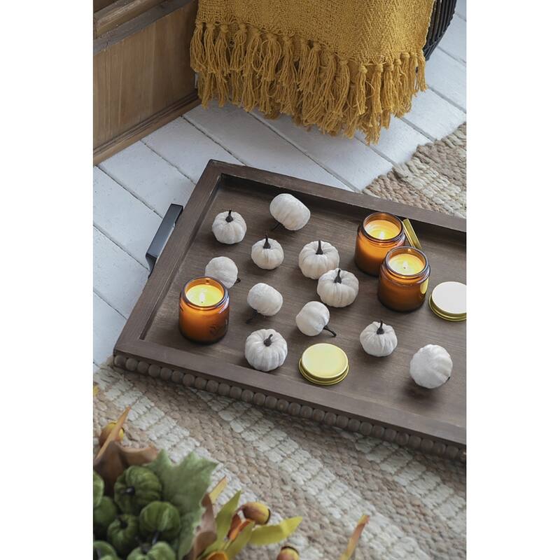 2in. Set of 4 Velvety Pumpkin In Mesh Bag/12 for Harvest Festival Thanksgiving