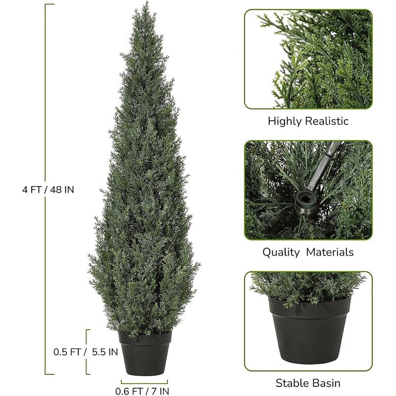 Artificial Cedar Topiary Trees for Home Decor