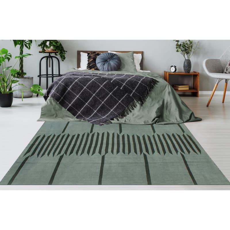 Winchester Flatweave Briggere Grey/Charcoal Rug - 6'4" x 9'6"