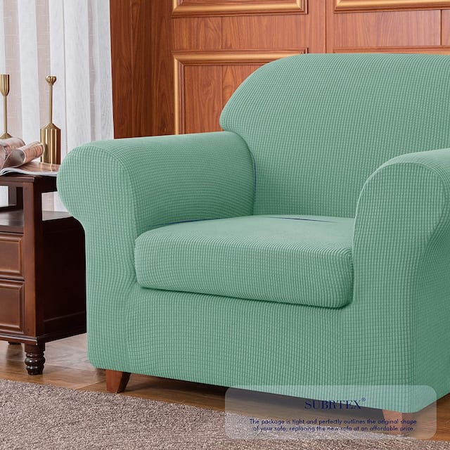 Subrtex Stretch Armchair Slipcover 2 Piece Spandex Furniture Protector
