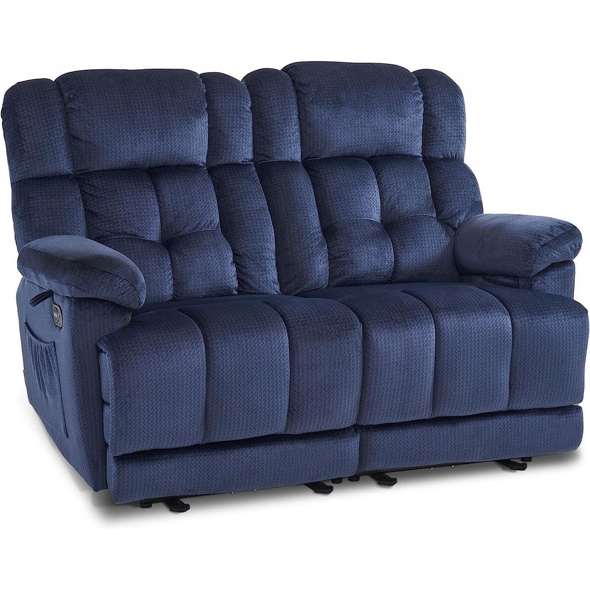 Fabric power top reclining loveseat