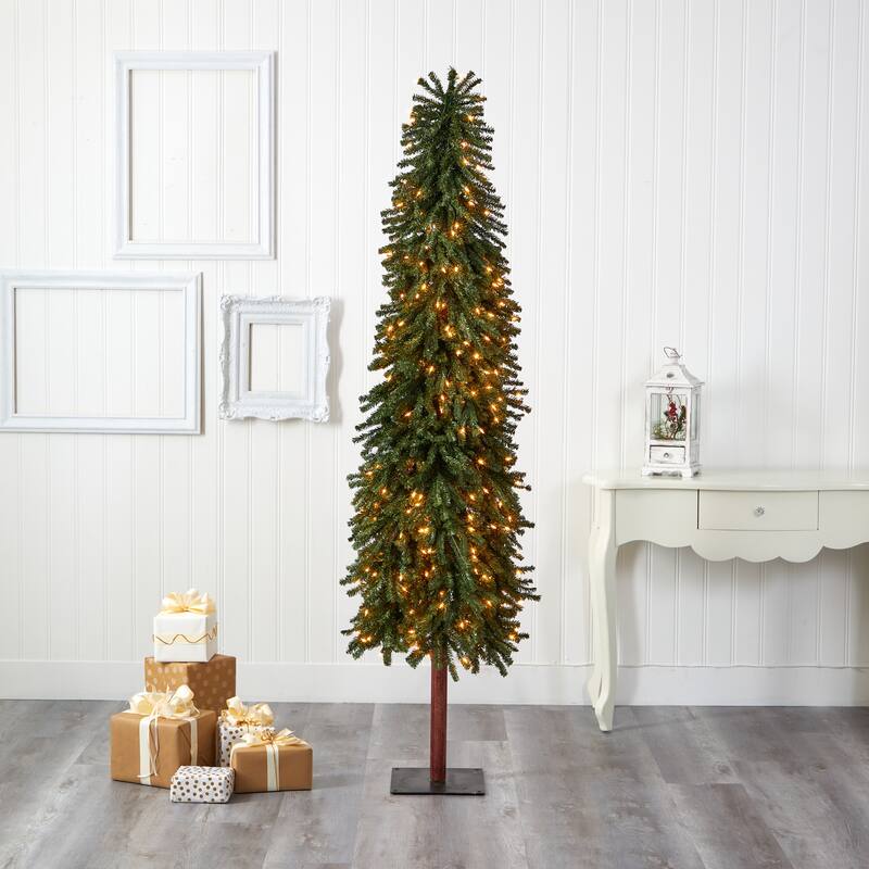 7' Grand Alpine Christmas Tree with 400 Clear Lights - Green