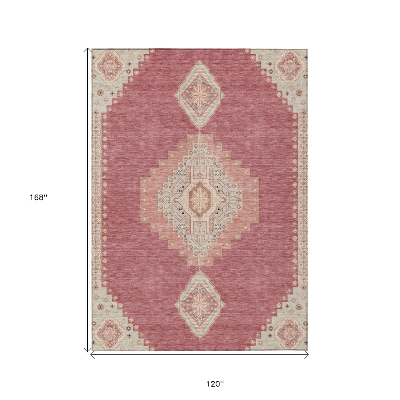 HomeRoots Oriental Traditional Rectangle Outdoor Rug