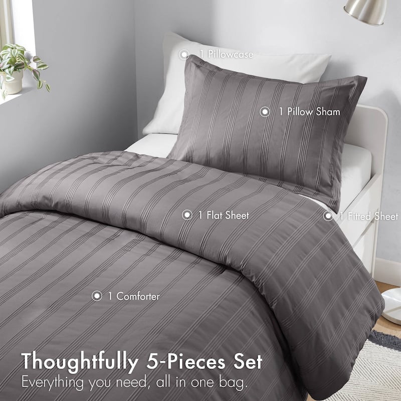 Chelsea Square Logan Woven Striped Duvet Set
