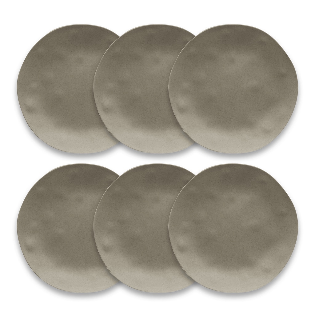 Abode Homewares by TarHong Planta Matte Dune Dinner Plate,10.5 x 0.9", Set of 6
