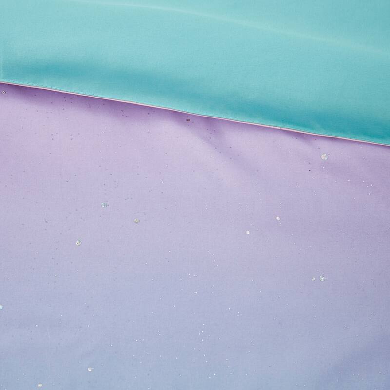 Sparkle Metallic Glitter Printed Reversible Duvet Cover Set by Intelligent Design