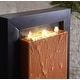 preview thumbnail 5 of 7, Leonard Lit Indoor/Outdoor Rust and Black Fountain - 10" x 20" x 47.5"