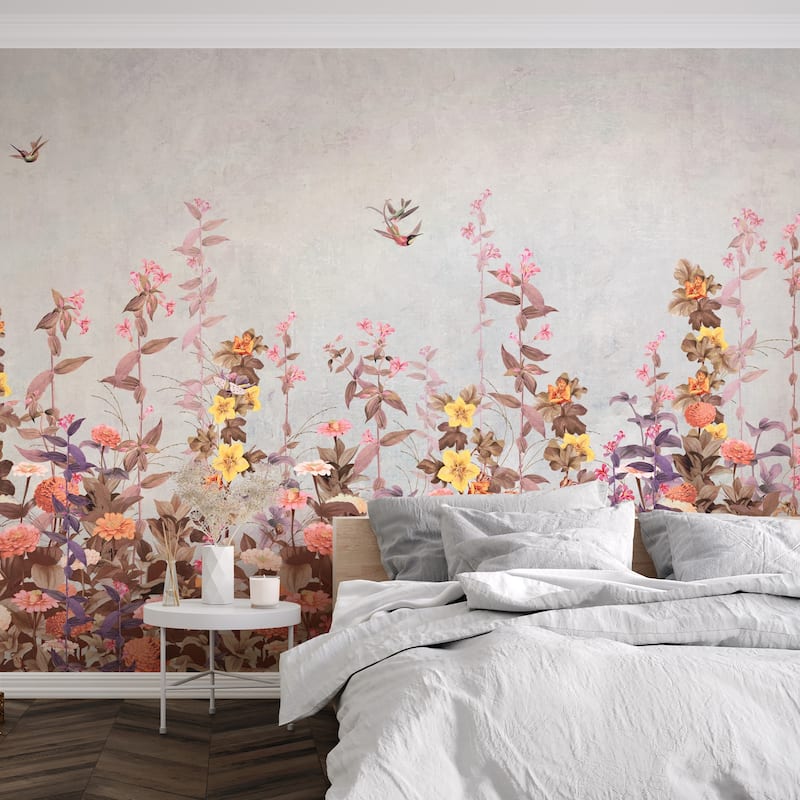 Modern Abstract Village Nightscape Wallpaper Mural