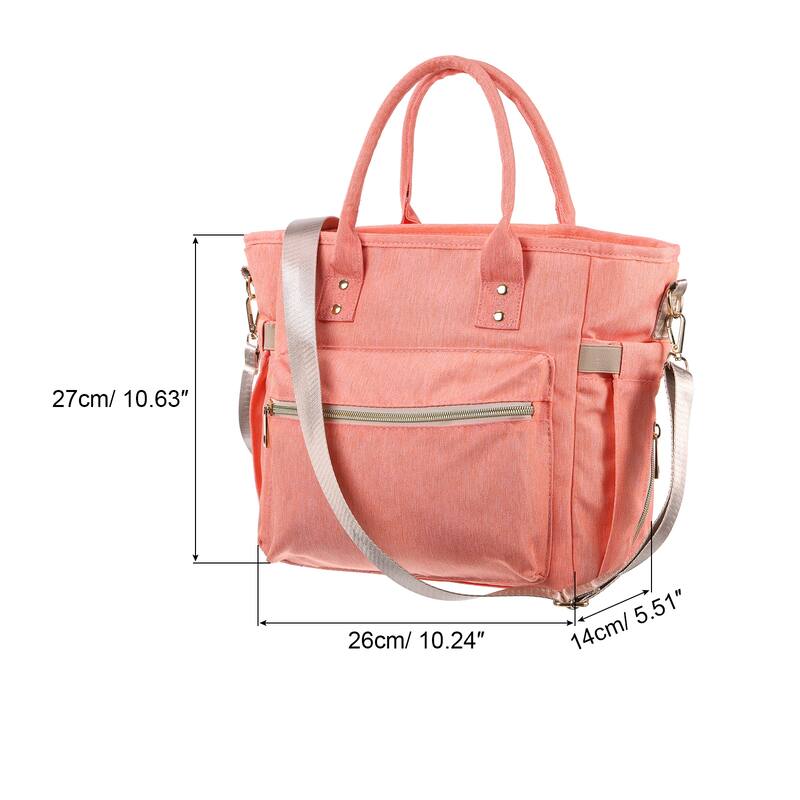 Insulated Lunch Bag, Lunch Tote Bag, 10.63"x5.51"x10.24" - Pink