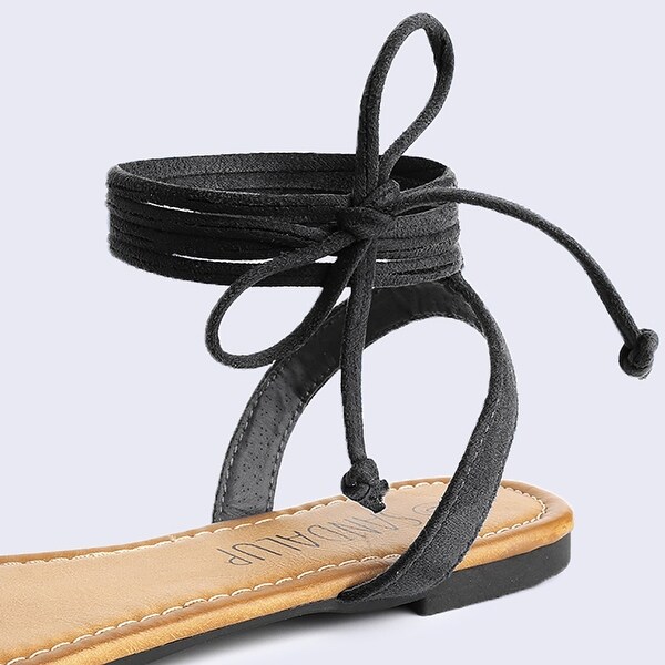 tie strap flat sandals