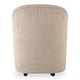 preview thumbnail 15 of 20, NADAAL STUDIOS Laken, Upholstered Rolling Dining Chair - 26 X 26 X 32.5