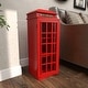 preview thumbnail 8 of 18, Red Wooden Vintage London Booth 2 Shelf Telephone Storage Unit