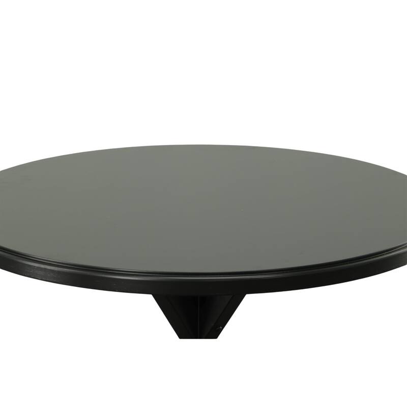 Round Top X Base Pedestal Dining Table - 48" - Black
