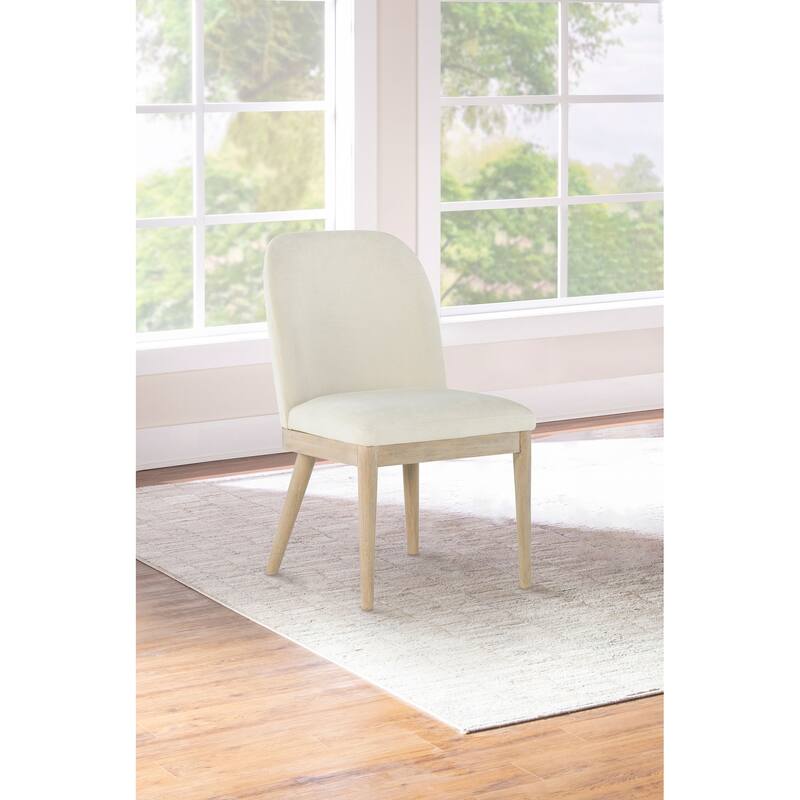 Solano Upholstered Dining Side Chair Beige (Set of 2) - 20.5" x 24" x 35.25"