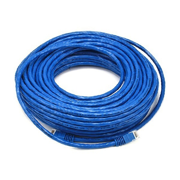 Cat6 Ethernet Patch Cable Network Internet Cord RJ45 Stranded UTP 24AWG 75' Blue. Opens flyout.