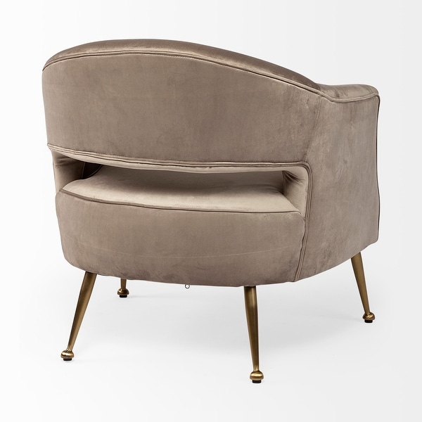Velvet taupe hotsell chair