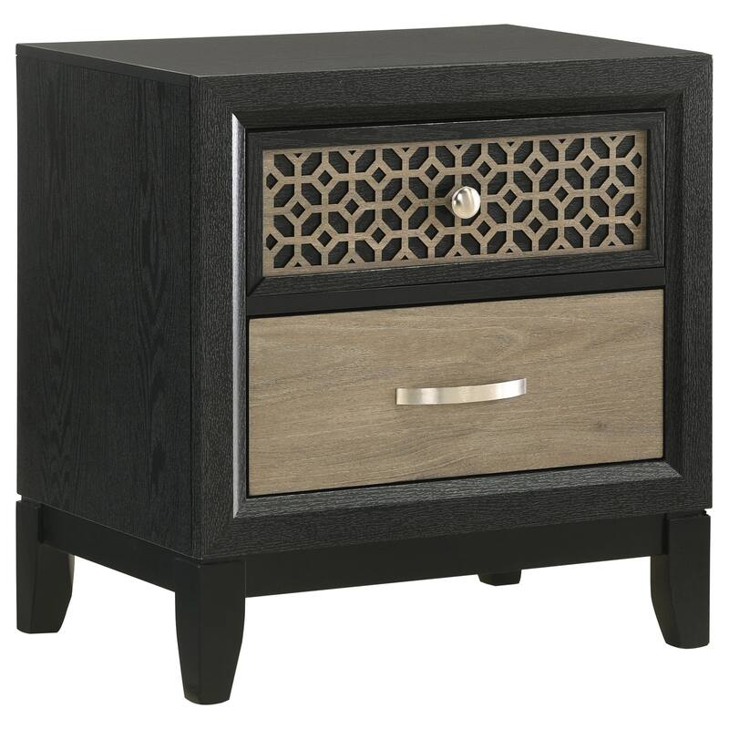 Valencia Transitional 2-drawer Nightstand Black - Black