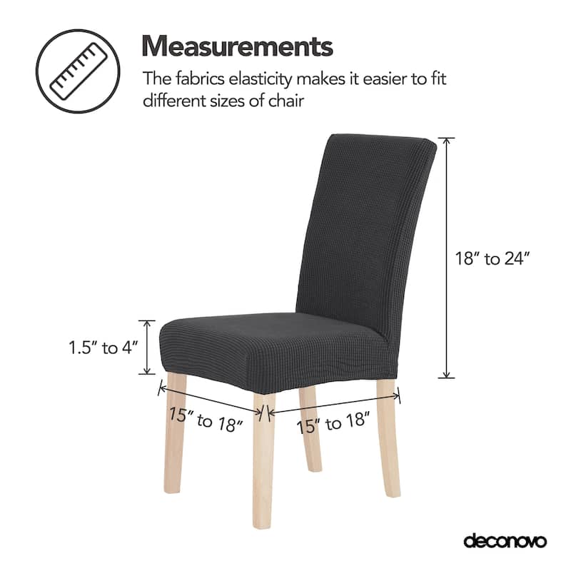 Deconovo Spill Proof Stretch Dining Chair Slipcovers Set of 4