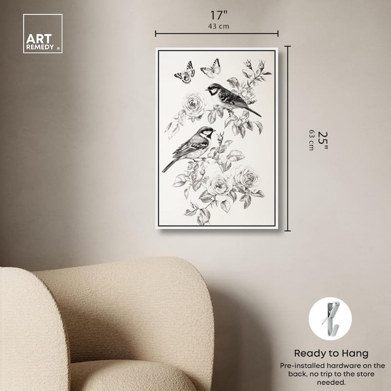 Perched Pair I Canvas by Art Remedy