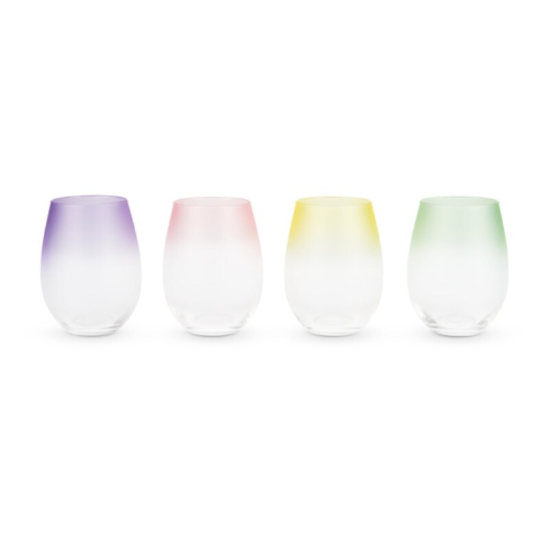 Frosted Ombre Stemless Wine Glasses By Blush Overstock 25360299 Mikasa® gianna ombre amber stemless wine glasses (set of 4). frosted ombre stemless wine glasses by blush