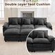preview thumbnail 56 of 109, Modular Cloud Chenille Sectional Sofa with Ottomans, Deep Seat Convertible L-Shaped or U-Shaped Couch