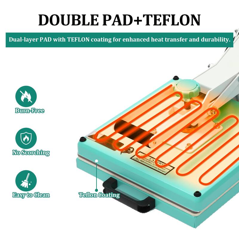 15 x 15 inches Heat Press Machine, Large Operating Panel T-Shirts Heat Press, Fast Heating, Digital Sublimation Printer
