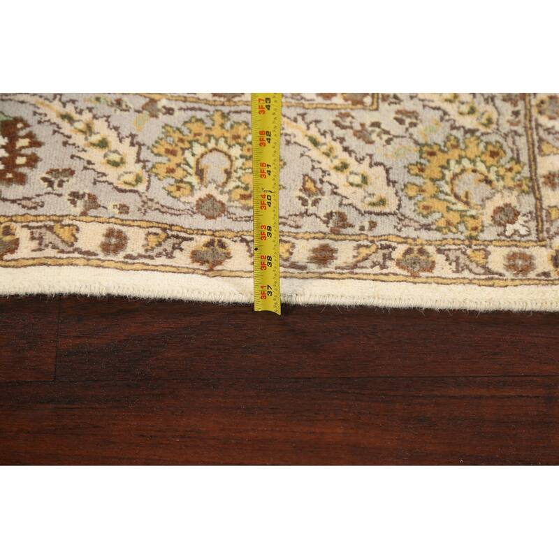 Wool/ Silk Vegetable Dye Tabriz Oriental Area Rug Hand-knotted Carpet - 4'0" x 6'4"