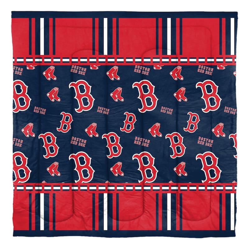 MLB Boston Red Sox Rotary 5-piece Queen Bed In a Bag Set