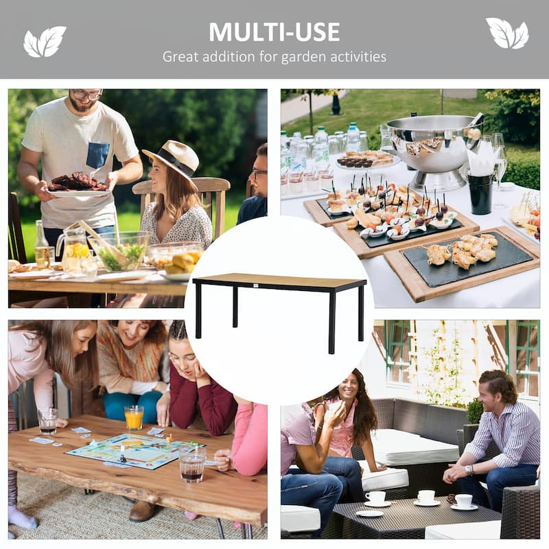 Outsunny 75" x 35" Outdoor Dining Table,only table