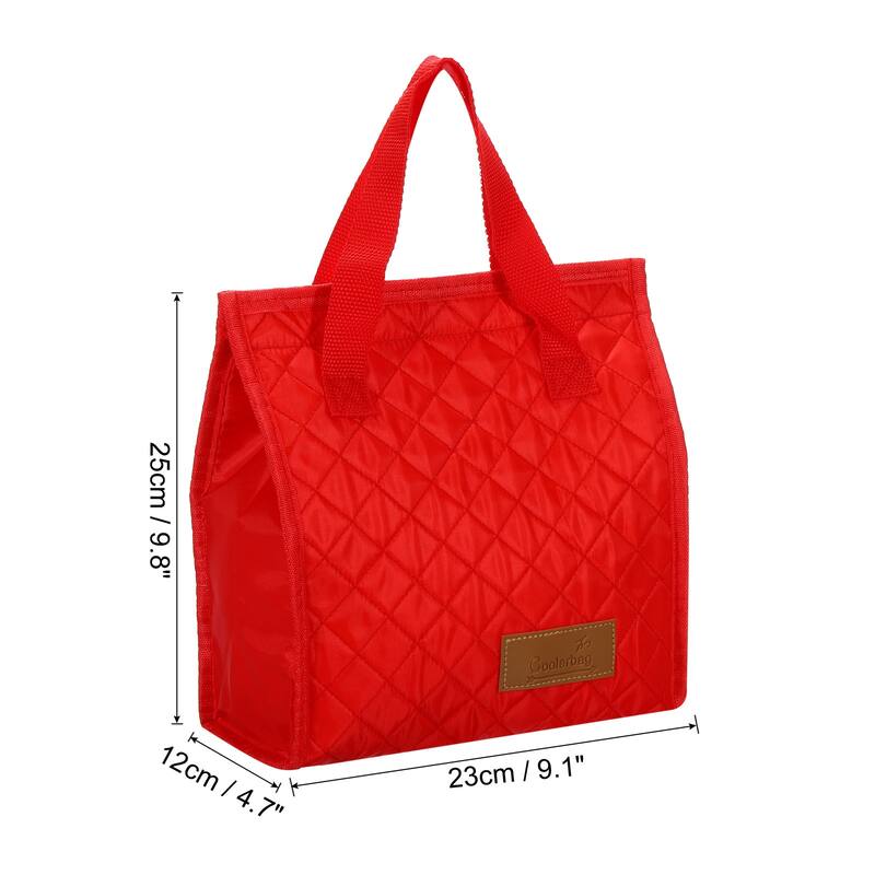 Lunch Box for Women/Men, Insulated Cooler Lunch Bag, 9.8x4.7x9.1 Inch - Red