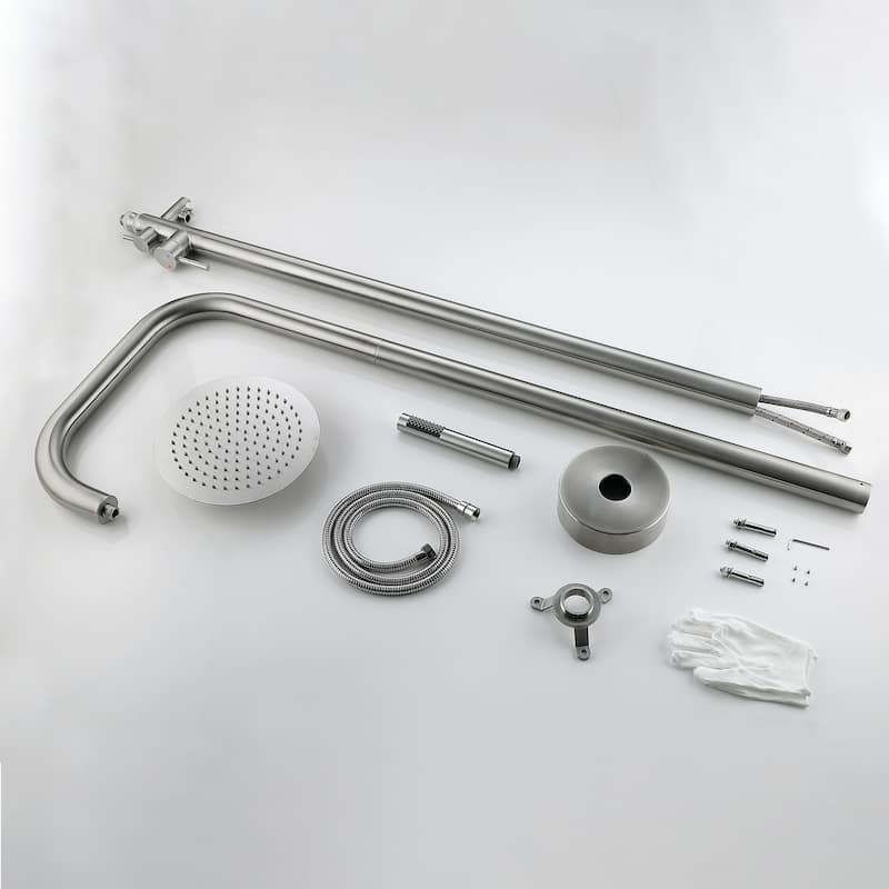 88" H Rbrohant Freestanding Stainless Steel Outdoor Shower